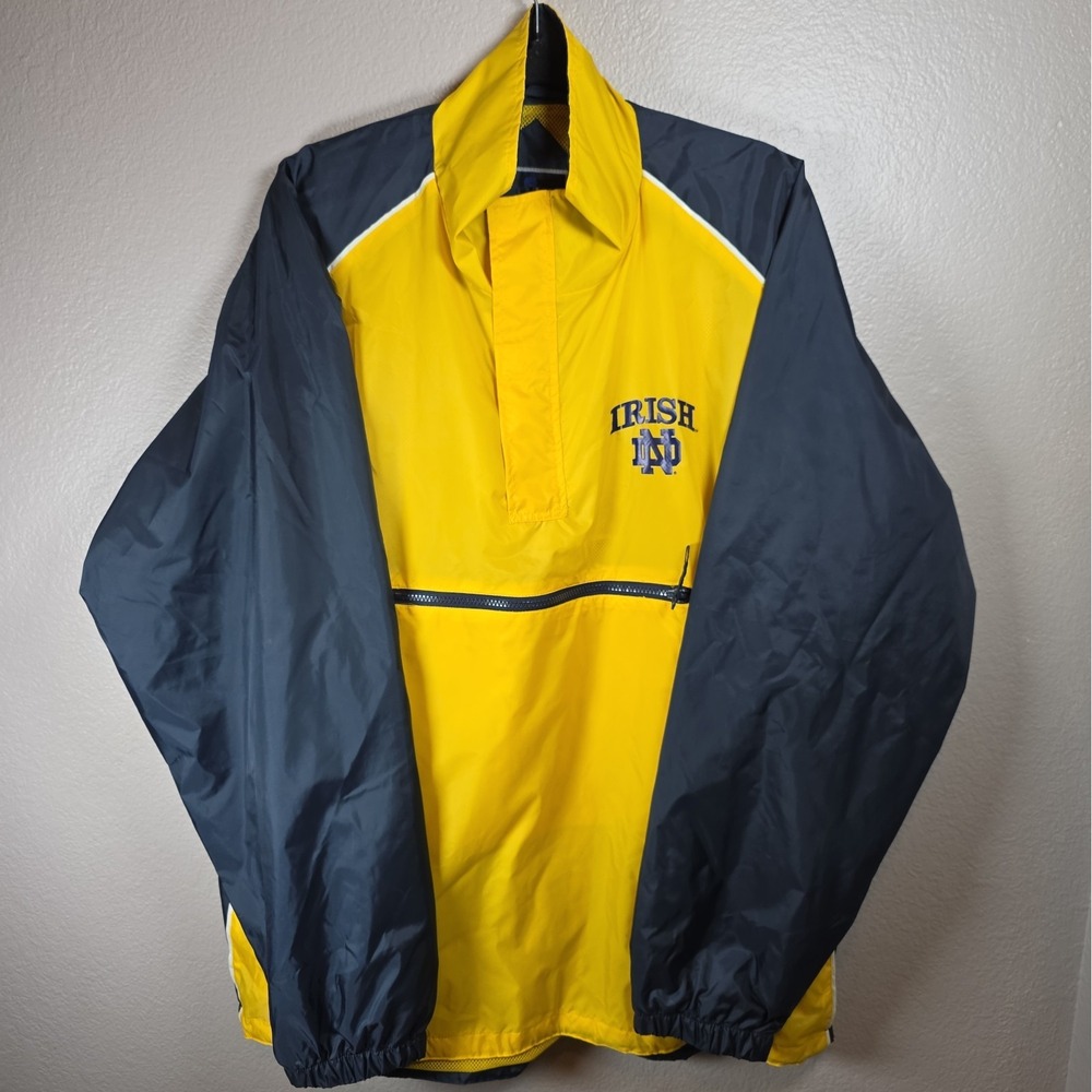 Holloway Notre Dame fighting Irish pullover 1/4 zip rain jacket men's size XXL